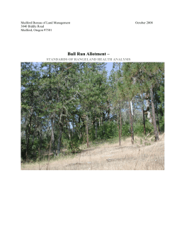 Bull Run Allotment Rangeland Health Analysis