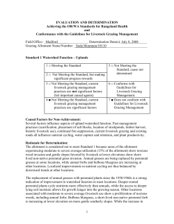 Soda Mtn Rangeland Health Assessment Determination