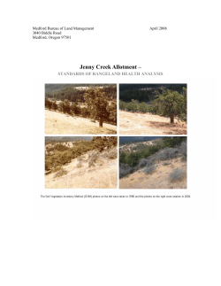 Jenny Creek Rangeland Health Assessment