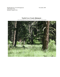 North Cove Creek Rangeland Health Analysis