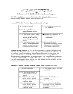 Howard Prairie Rangeland Health Determination