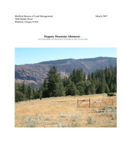 Heppsie Mountain Rangeland Health Analysis