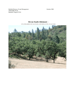 Devon South Allotment Rangeland Health Analysis