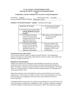 Buck Point Rangeland Health Determination