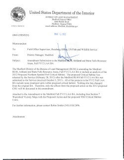 Amendment to the Medford Fall FY12 LAA BA