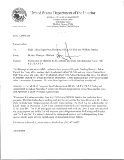 Medford Fall FY12 LAA BA