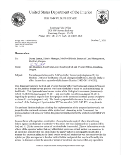 2011 AshPass Biological Opinion, Tails #13420-2011-F-0206
