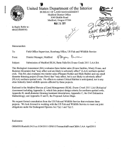 Medford Evans Creek LAA BA