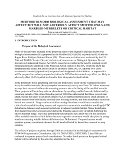 2008 NLAA Biological Assessment