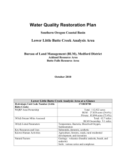 Lower Little Butte Creek Analysis Area