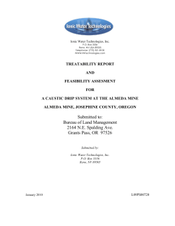 Almeda Mine Treatability Feasibility Study