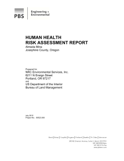 Almeda Mine Human Health Risk Assessment July 2012