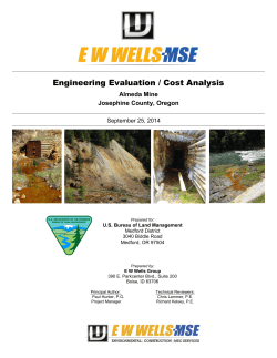 Almeda Mine Engineering Evaluation/Cost Analysis, September 2014
