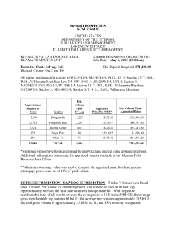 Down the Chute Salvage Timber Sale Prospectus