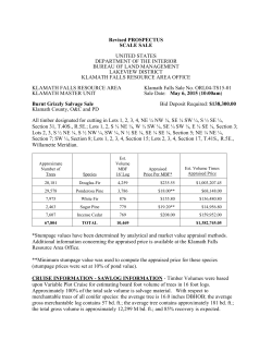 Burnt Grizzly Salvage Timber Sale Prospectus