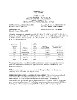 Cub Salvage Timber Sale and Prospectus