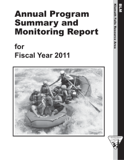 Klamath Falls RA Annual Program Summary and Monitoring Report for Fiscal Year 2011