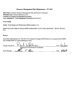 Lakeview Resource Management Plan Maintenance - Appendix D (2011)
