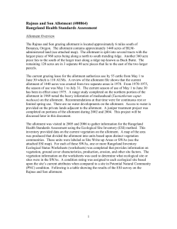 Rajnus and Son Allotment Rangeland Health Standards Assessment