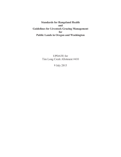 Tim Long Creek Rangeland Health Assessment Update
