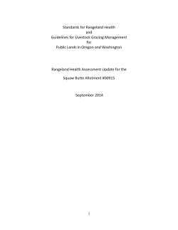 Squaw Butte Rangeland Health Assessment Update