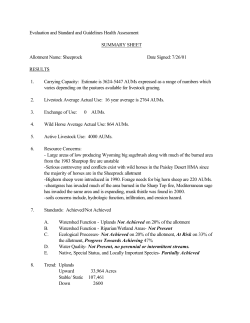 Sheeprock Rangeland Health Assessment