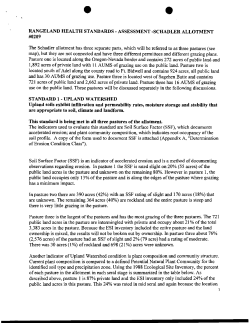 Schadler Rangeland Health Standards Assessment