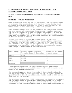 Sagehen Rangeland Health Standards Assessment