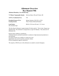 Rye Ranch Rangeland Health Assessment