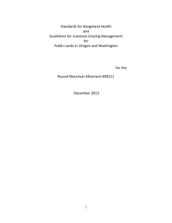 Round Mountain Rangeland Health Assessment Update