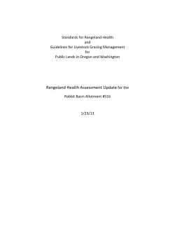 Rabbit Basin Rangeland Health Assessment Update