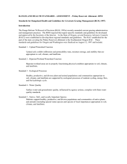 Priday Reservoir Rangeland Health Assessment