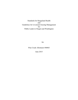 Pine Creek Rangeland Health Assessment Update