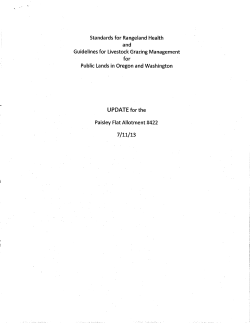 Paisley Flat Rangeland Health Assessment Update