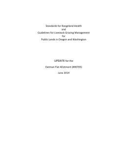 Oatman Flat Rangeland Health Assessment Update
