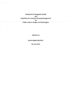 North Rabbit Hills Rangeland Health Assessment Update