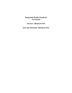 Narrows and East Jug Mountain Rangeland Health Assessment