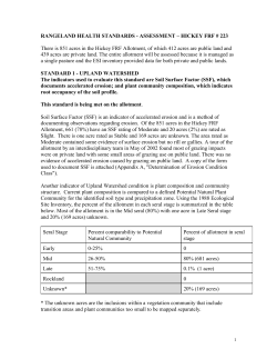 Hickey FRF Rangeland Health Standards Assessment