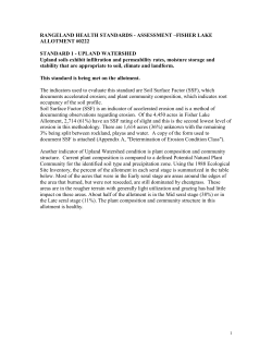 Fisher Lake Rangeland Health Standards Assessment