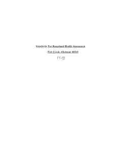 Fish Creek Rangeland Health Assessment