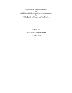 Coglan Hills Rangeland Health Assessment Update