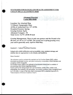 Coglan Hills Rangeland Health Assessment
