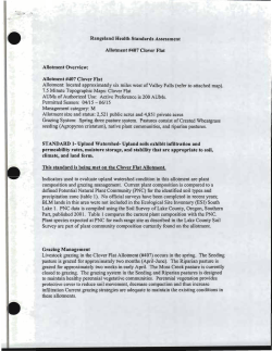 Clover Flat Rangeland Health Assessment