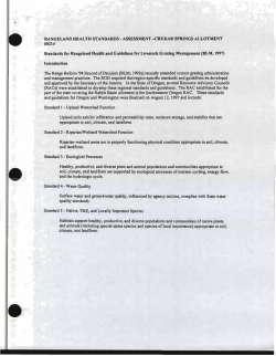 Chukar Springs Rangeland Health Assessment