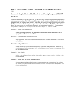 Burro Springs Rangeland Health Assessment