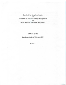 Blue Creek Seeding Rangeland Health Assessment Update