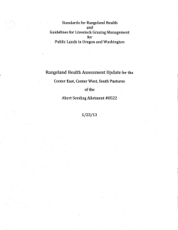 Abert Seeding (Center East, Center West, and South Pastures) Rangeland Health Assessment Update