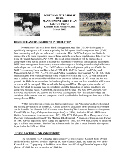 Pokegama Wild Horse Herd Area Management Plan