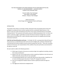 Pest Risk Assessment for Stands Managed for the Northern Spotted Owl