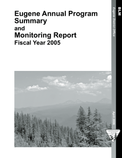2005 Annual Program Summary
